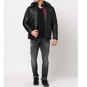 Vente chaude hommes veste courte dernière bulle Softshell Parka veste mode hiver noir bulle doudoune et manteaux coupe-vent - Product Image 5