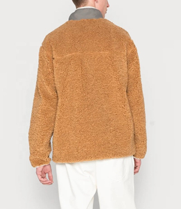 Veste à capuche unisexe en polaire sherpa réversible imperméable respirante décontractée d'hiver avec logo personnalisé sur le devant Toile épaisse Fermeture éclair polaire - Product Image 6