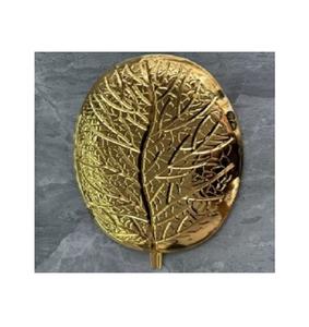 Durable Aluminium Golden Leaf <b>Tray</b> Ceramic Decorative Gold Trinket Dish Vanity <b>Tray</b> Gold for Home and <b>Office</b> Use - Product Image 1