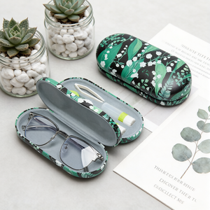กล่องใส่แว่นตาแบบสองชั้นพิมพ์ลายดอกไม้ดิจิทัล 2-in-1 กล่องใส่คอนแทคเลนส์แบบแข็งพิมพ์โลโก้ได้ - Product Image 2