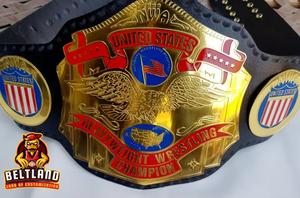 เข็มขัดแชมป์มวยปล้ำรุ่นเฮฟวี่เวท NWA สหรัฐอเมริกา ขนาดผู้ใหญ่ ทำจากสังกะสี หนา 2 มม. 4 มม. - Product Image 4
