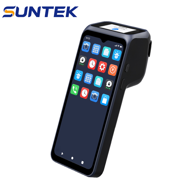 Android 16 Handheld POS Terminal NFC QR Code Scanner Karten 58mm Thermal Receipt Printer Bluetooth 4G WiFi SUNTEK SM6