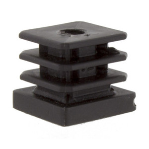 Puntali Forati Quadrati Plastificati Neri 30x10mm - Product Image 1