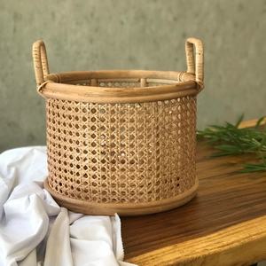 Panier de rangement en rotin naturel fait à la main pas cher en gros décoration de la maison du Vietnam - Product Image 6