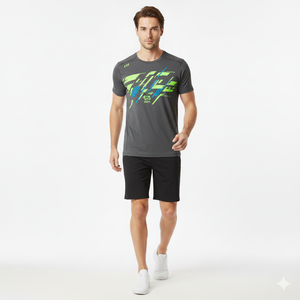 T-shirt pour homme à col rond, coton premium, respirant, vêtement d'été, logo personnalisé, manches courtes, style de sport, salle de sport, fitness, confortable - Product Image 4