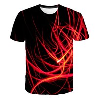 Nouveaux T-shirts Décontractés Imprimés Tendance Personnalité Loisirs Col Rond Manches Courtes Hauts Mode Été 100% Coton Respirant Léger