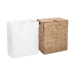 Cesta de Almacenamiento Tejida a Mano con Tapa, Clasificador de Basura, Hecha de Jacinto de Agua, Ecológica, Hecha en Vietnam - Product Image 3