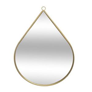 Espejo de maquillaje de pared con marco acabado de Color dorado en forma de gota de agua montado en la pared decorativo antiguo para decoración del hogar Decoración Para sala de estar - Product Image 1