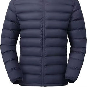 เสื้อแจ็คเก็ตขนเป็ดเป็นมิตรต่อสิ่งแวดล้อมสำหรับผู้ชาย2025แขนยาวคอตั้งปรับแต่งโลโก้หน้าสำหรับฤดูหนาวได้ - Product Image 1