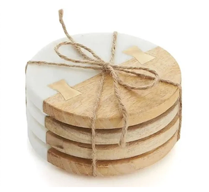 Posavasos de mármol para tazas, soporte de latón, manualidades para whisky, vino, café y té, posavasos, precio al por mayor - Product Image 6