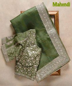 Vêtement collectif de mariage Saree en satin de soie avec contras Blouse Pièce Femmes indiennes Porter Sari Bas Prix Vente en gros Surat Alphanumero - Product Image 3