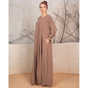 Prière Abaya Ensemble Polyester CYK Crickle Tissu Khimar Femmes Vêtements Islamiques En Gros 2 Pièces Robe Musulmane - Product Image 1