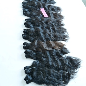 Extensiones de Cabello Humano Virgen Remy Indio Natural Negro, Tejido Doble a Máquina, 100 Gramos, para Mujer - Product Image 4
