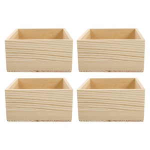 Boîte à bijoux en bois, emballage cadeau, décoration et boîte en bois sans couvercle, artisanat, objet décoratif pour la maison - Product Image 1