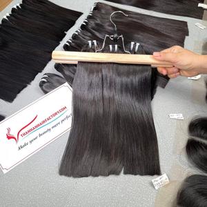 Super Double Drawn Black Bone Straight Remy Machine Trama doble Extensiones humanas vietnamitas de alta calidad Sin derramamiento Sin enredos - Product Image 2