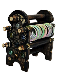 Organisateur de bracelets à 6 tiges de style vintage élégant, présentoir à bijoux en bois fabriqué à la main pour femmes - Product Image 1