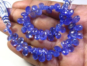 ลูกปัดลูกแพร์ Tanzanite แอฟริกันคุณภาพสูง8 "ลูกปัดเหลี่ยมเพชรพลอยแทนซาไนต์สีน้ำเงิน6-10มม. สำหรับเครื่องประดับ - Product Image 3