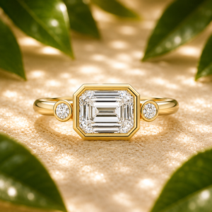 แหวนหมั้นเพชรเม็ดเดี่ยว ทองคำขาว 14K ทรงเหลี่ยมมรกต ฝังเพชรแล็บโกรว์ 1.60 กะรัต รับรองโดย IGI แหวนแต่งงาน - Product Image 1