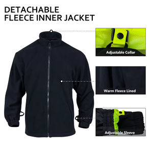 Hi Vis Winter Safety Jacket Waterproof Reflective Outdoor Workwear with Customizable Logo on ZOHAN CREATIONS - Product Image 3