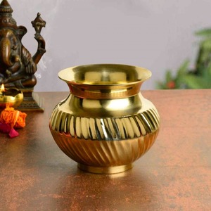 Customized Size and Shape Brass Lota Gold Polished Water Pot Industrial Quality with Religious Design Wholesale <b>Supply</b> - Product Image 4