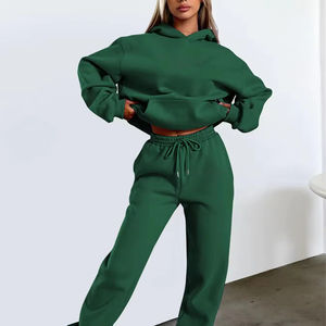 Offre Spéciale Pantalon de survêtement OEM imprimé de logo personnalisé Tissu tricoté à manches longues Grande taille Sweats à capuche brodés en relief pour femmes - Product Image 3