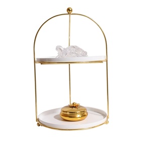 แท่นวางเค้กโลหะสำหรับเค้กวันเกิดใช้งานได้อเนกประสงค์เค้กสำเร็จรูปชุบนิกเกิลวางผลไม้ในบ้านและโรงแรม - Product Image 3