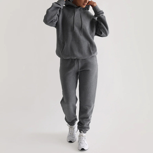 ชุดวอร์ม2ชิ้นมีฮู้ดและกางเกงจ๊อกเกอร์สำหรับผู้ชายชุดวอร์มผ้าฝ้ายโลโก้แบบกำหนดเอง - Product Image 1