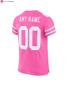 Camiseta de fútbol auténtica de malla de sublimación Blanca Rosa de alta calidad personalizada - Product Image 5