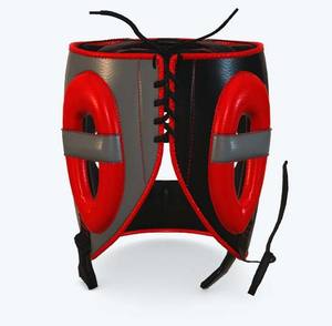 Protège-tête en cuir de qualité supérieure avec cadre en fer pour la boxe, le MMA et le Maui Thai Professional Custom Design Training Boxing Head Guard - Product Image 4