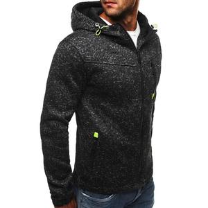 Sudadera con capucha para hombre con bolsillos laterales con cremallera Lana fina Color sólido Casual Chándal con capucha para exteriores Chaqueta con capucha delgada de manga larga - Product Image 1