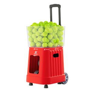 Máquina Lanzapelotas de Tenis Portátil y Ligera, Lanzador de Pelotas con Control Remoto ABS, Entrenador con 120 Pelotas, Enchufe Estadounidense para Uso en Interiores - Product Image 1