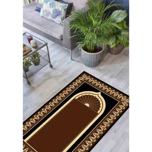 Alfombra de Oración Musulmana Marrón: Regalo Religioso Impreso en 3D, con Alfombra Suave - Product Image 3