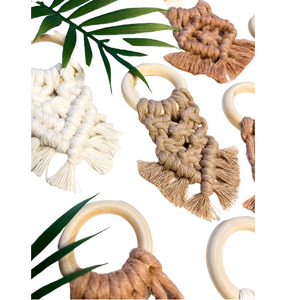 Arrivées fraîches Design anneau de tissu en macramé Design réutilisable décoration de Table Design intérieur finition claire porte-serviettes - Product Image 3