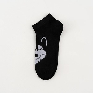 ถุงเท้าผู้ชายผ้าฝ้ายพิมพ์ลายสัตว์สไตล์วิทยาลัยการ์ตูนสีดำสีขาวหมีแพนด้าสิงโตหมาป่าเสือนกอินทรีกีฬาสั้นผู้ชายฮิปฮอป - Product Image 5