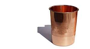 High Quality Handcrafted Eco-Friendly Pure Copper Water Drinking Glass for Ayurvedic Use with Large Capacity and Artisan Finish - Product Image 5