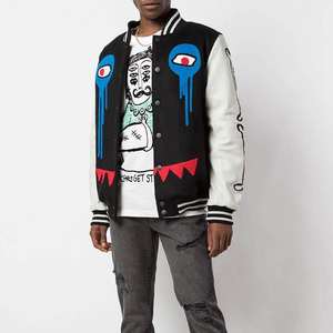 Custom Chenille <b>Patches</b> Baseball <b>Jackets</b> With Leather Sleeves Chenille Letterman <b>Jackets</b> Fashion Design <b>Patches</b> Varsity <b>Jacket</b> - Product Image 2