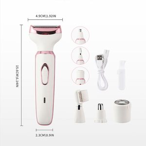 Depiladora Eléctrica 4 en 1 para Mujer, Resistente al Agua, Depilación Corporal, con Fuente de Alimentación USB, Certificación IPX7 - Product Image 1