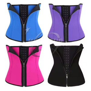 Fashionable Women's Seamless Corset Top Waist Body Shaper Fitness Wear Anti-Bacterial Quick Dry Weight Loss Sport Workout Zipper - Product Image 3