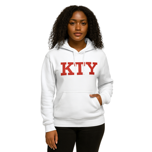 DST Delta White Pullover Hoodie Premium Cotton Blend Greek Sorority Apparel Divine Nine HBCU Greek Life Clothing Custom - Product Image 1