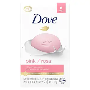 Dove Beauty Bar more moisturizing than bar soap Pink Rose for clean and soft skin 106 g 10 count