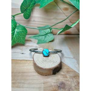 Navajo Handmade Cotton Candy Turquoise & Sterling <b>Silver</b> Fashion <b>Cuff</b> <b>Bracelet</b> - Product Image 1
