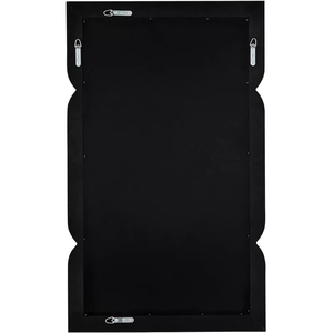 Miroir mural Art Déco avec <span class=keywords><strong>cadre</strong></span> noir et rosace en <span class=keywords><strong>verre</strong></span> biseauté à 8 panneaux pour décoration intérieure moderne et glamour - Product Image 5