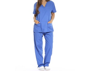 Wholesale Hospital Medical Men <b>Doctor</b> Scrub Suits Stretchy Nursing Surgical Scrub Uniforms <b>Sets</b> with Knitted Fabric for Men - Product Image 4