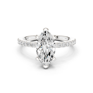 Bague de mariage Moissanite ovale 10K pour elle - Product Image 3
