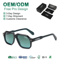 Lunettes de soleil vintage Mellume en gros, monture épaisse en acétate de qualité supérieure, protection UV400, unisexe, avec logo personnalisé