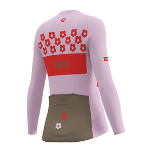 Maillot de cyclisme pour femmes SOLACE à carreaux rose - Respirant, léger, à manches courtes - Product Image 2