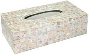 Boîte à mouchoirs moderne en nacre faite à la main, porte-serviettes avec style décoratif, logo de couleur personnalisé, prêt à l'exportation, maison, voiture - Product Image 3