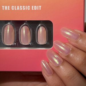 Adesivo per Unghie 2 in 1 Effetto Lucciola Rosa, Decalcomania Rimovibile per Smalto - Product Image 1