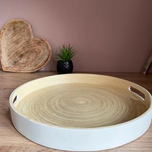 Bandeja de bambú hilado de color natural para servir frutas secas, bandeja de artículos para el hogar de primera calidad para decoraciones del hogar - Product Image 3