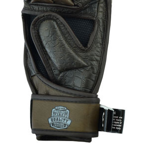 Guantes Profesionales de MMA para Entrenamiento de Kickboxing, Cuero Sintético Transpirable, Absorbe la Humedad, Medios Dedos, Cierre Doble - Product Image 6